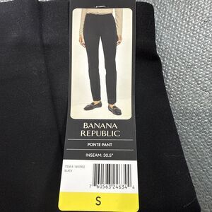 Banana Republic Women's Pull-On Straight Leg Ponte Pants, Black, Size Small NWT